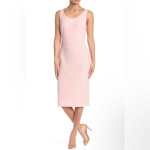 Betsey Johnson Scuba Crepe Baby Pink Bodycon Midi Dress